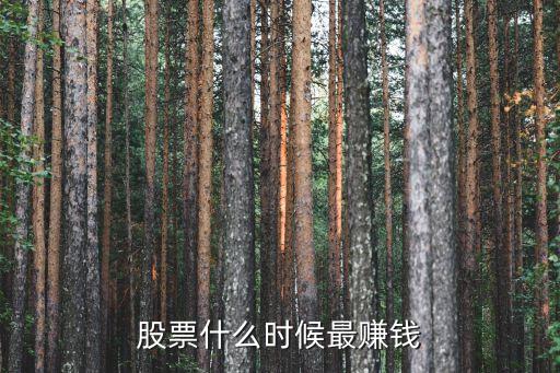 股票什么时候最赚钱