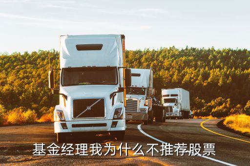 基金经理我为什么不推荐股票