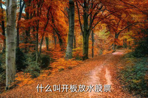 什么叫开板放水股票