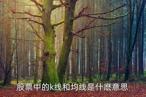 股票中的k线和均线是什麽意思