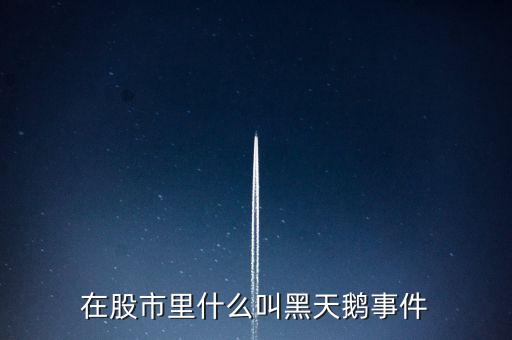 在股市里什么叫黑天鹅事件
