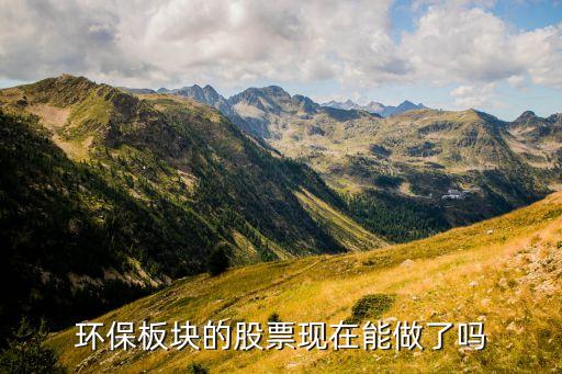 环保板块的股票现在能做了吗