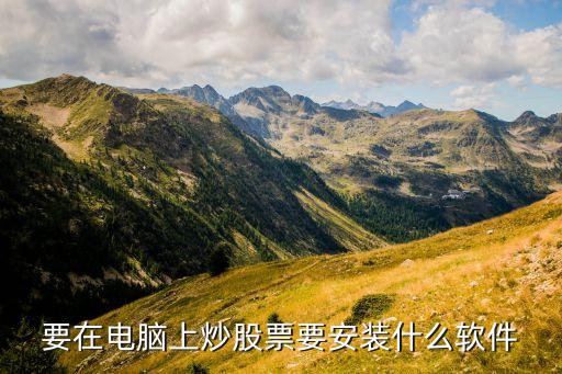 要在电脑上炒股票要安装什么软件