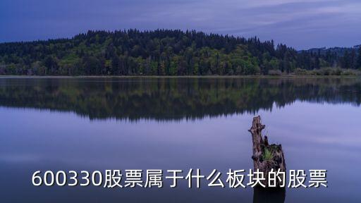 600330股票属于什么板块的股票