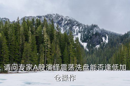 请问专家A股演绎震荡洗盘能否逢低加仓操作