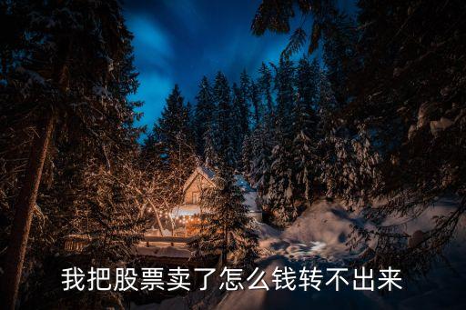 我把股票卖了怎么钱转不出来