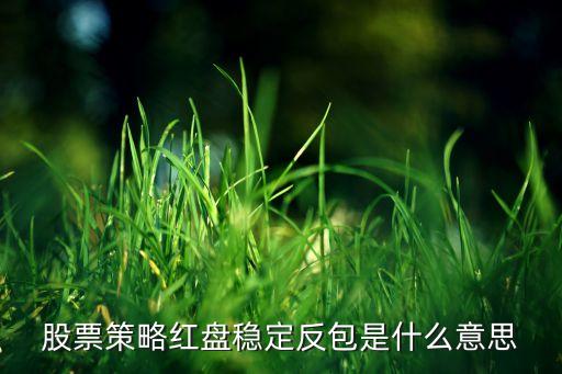 股票策略红盘稳定反包是什么意思