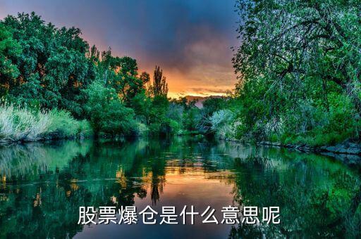 股票爆仓是什么意思呢