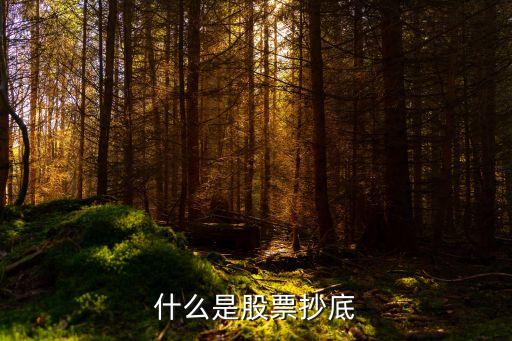 什么是股票抄底