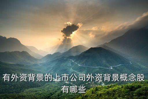 有外资背景的上市公司外资背景概念股有哪些