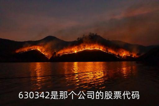 630342是那个公司的股票代码