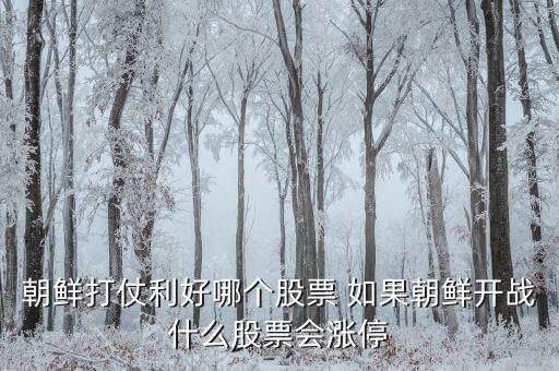朝鲜打仗利好哪个股票 如果朝鲜开战什么股票会涨停