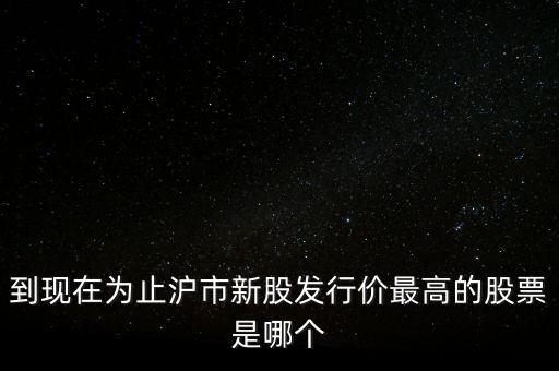 到现在为止沪市新股发行价最高的股票是哪个