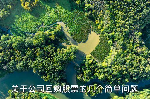 关于公司回购股票的几个简单问题
