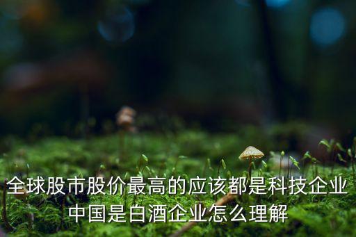 全球股市股价最高的应该都是科技企业中国是白酒企业怎么理解