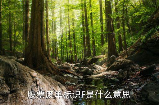 股票废单标识F是什么意思