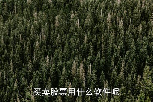 买卖股票用什么软件呢