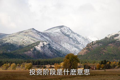 投资阶段是什麽意思