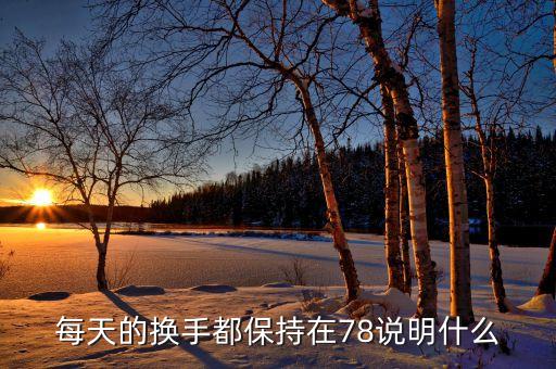 股票换手率8什么情况，每天的换手都保持在78说明什么
