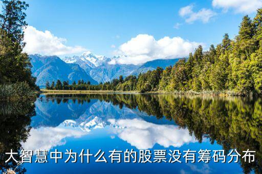 大智慧中为什么有的股票没有筹码分布