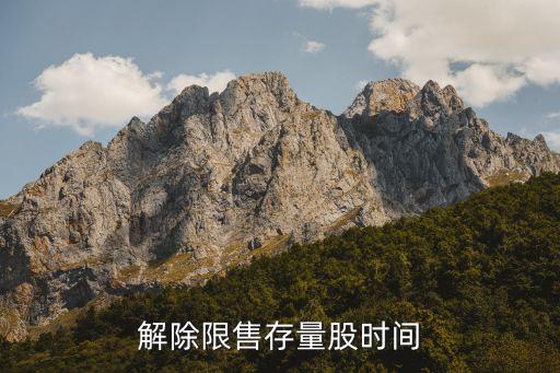 解除限售存量股时间