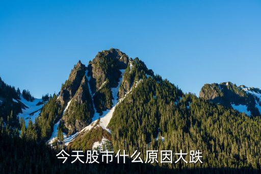 今天股市什么原因大跌