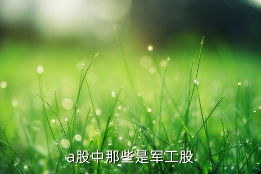 a股中那些是军工股