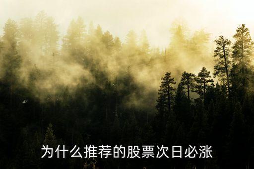 为什么推荐的股票次日必涨