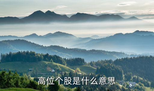 高位个股是什么意思