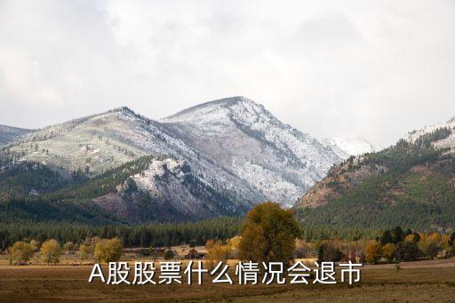 A股股票什么情况会退市