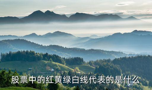 股票上的红绿黄白线是什么，股票里白红黄绿线是什么意思