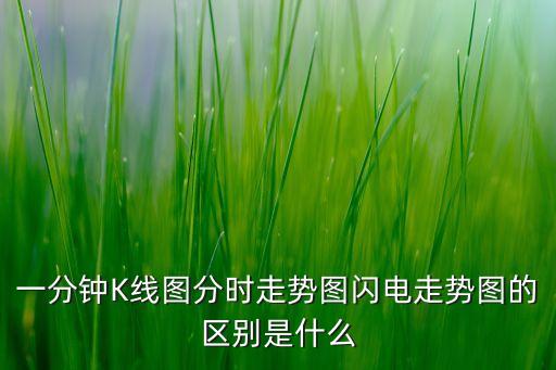 一分钟K线图分时走势图闪电走势图的区别是什么