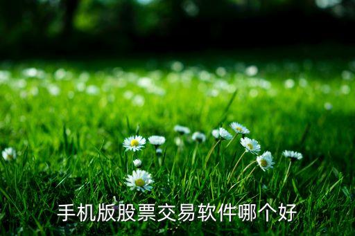 手机版股票交易软件哪个好