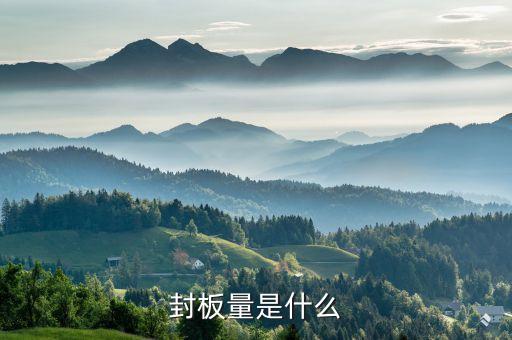 封板量是什么