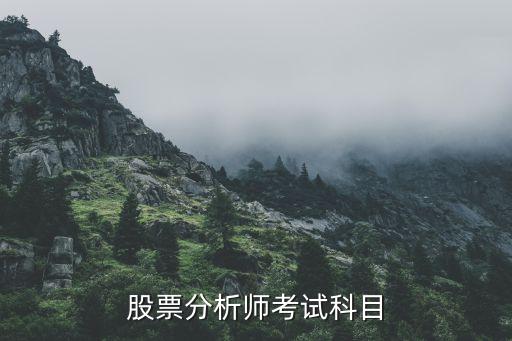 股票分析师考试科目