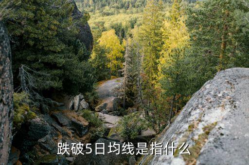 跌破5日均线是指什么