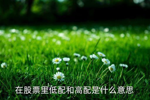 在股票里低配和高配是什么意思