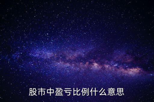 股市中盈亏比例什么意思
