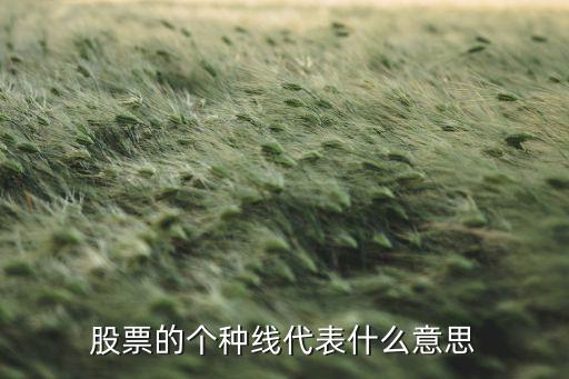 股票的个种线代表什么意思