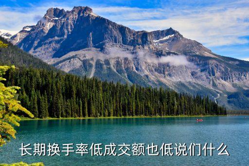 长期换手率低成交额也低说们什么