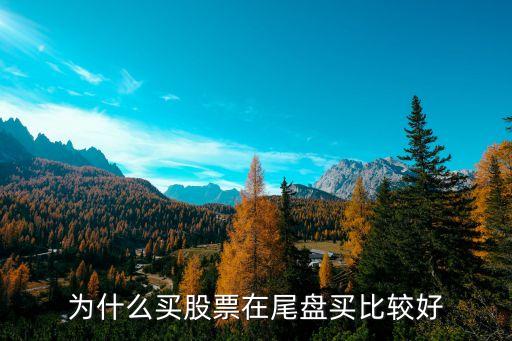 为什么买股票在尾盘买比较好