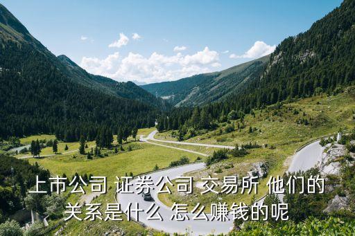 上市公司 证券公司 交易所 他们的关系是什么 怎么赚钱的呢