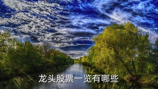 现在股票有什么好的龙头股，龙头股票一览有哪些
