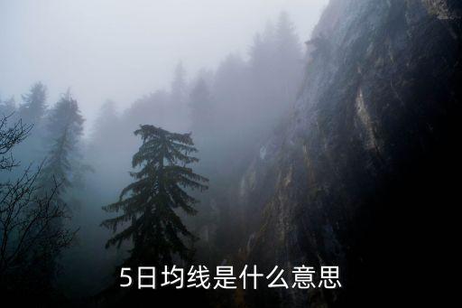 5日均线是什么意思