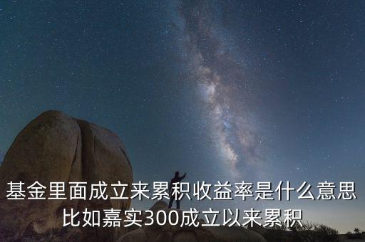 基金里面成立来累积收益率是什么意思比如嘉实300成立以来累积