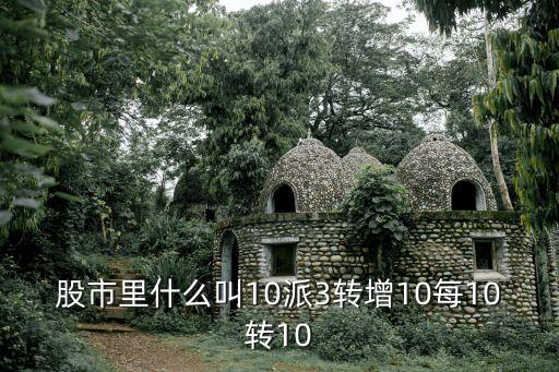 股市里什么叫10派3转增10每10转10