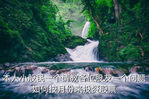 本人小股民一个请教各位股友一个问题如何按月份来投资股票