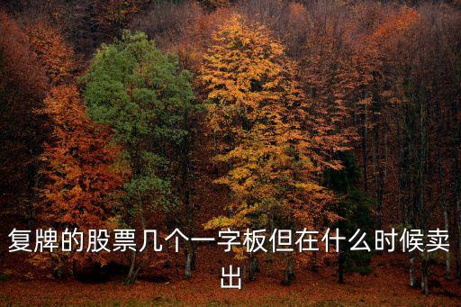 股票什么时候出一字板，股票一字板是什么意思