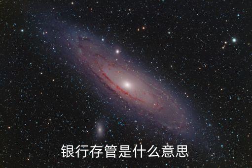 银行存管是什么意思