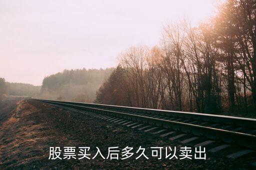 一只股票什么时候能卖掉，股票买入后多久可以卖出